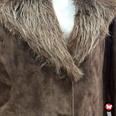 Chaquetón acolchado de ante y pelo ZARRO Talla 42