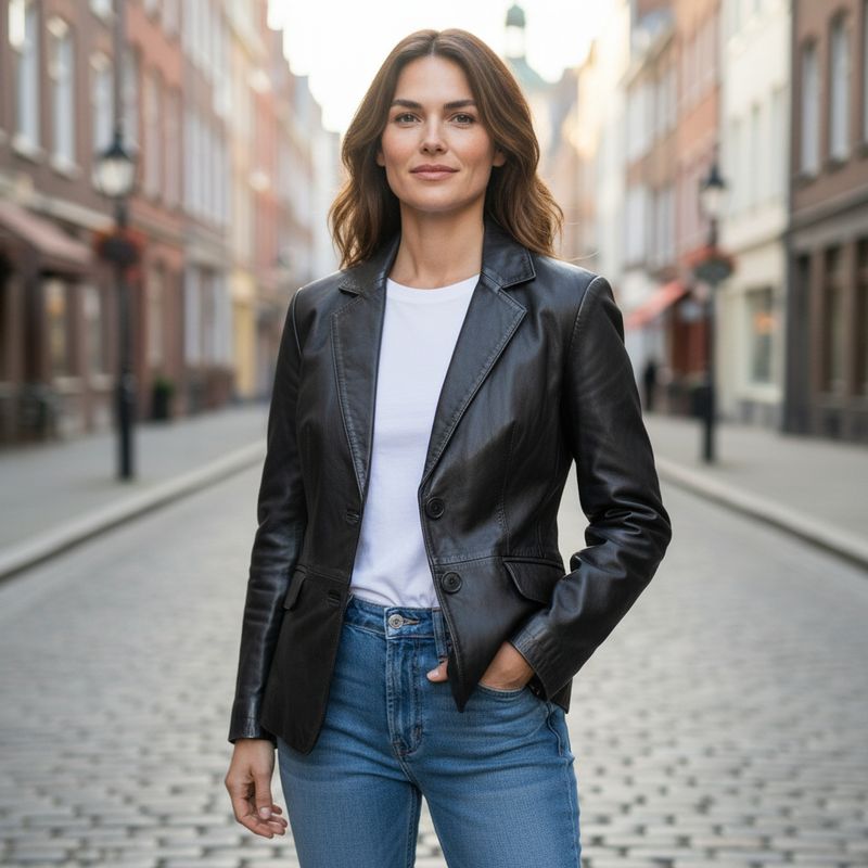 Blazer de piel FÓRMULA JOVEN Talla S