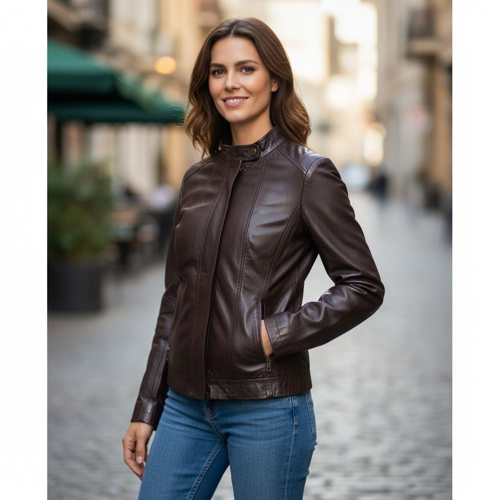 Chaqueta de piel MANGO Talla XS