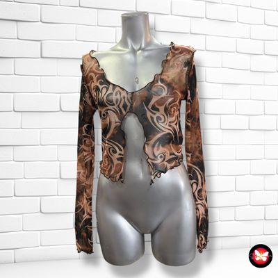 Blusa cropped traslúcida URBAN OUTFITTERS Talla L (pequeña)