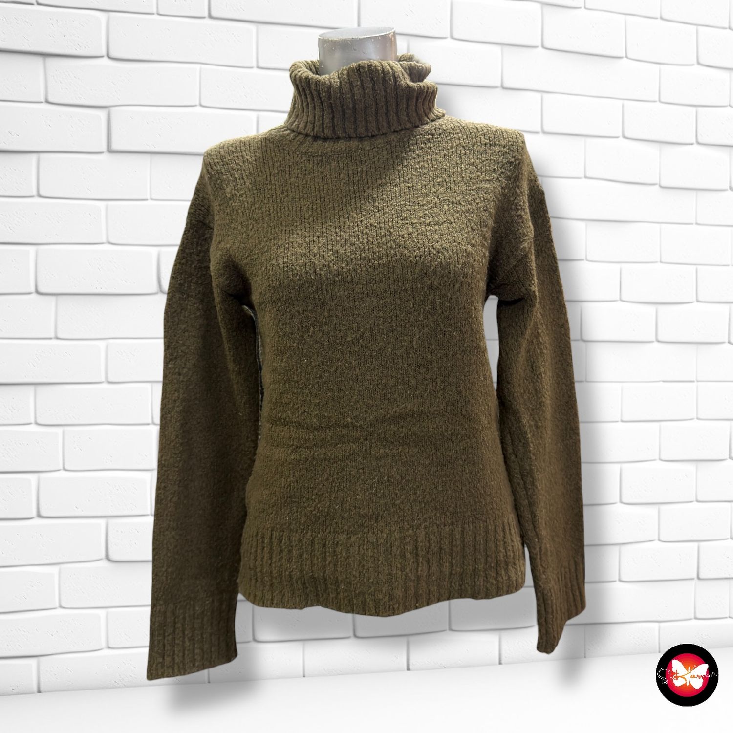 Jersey de manga larga y cuello vuelto Talla S