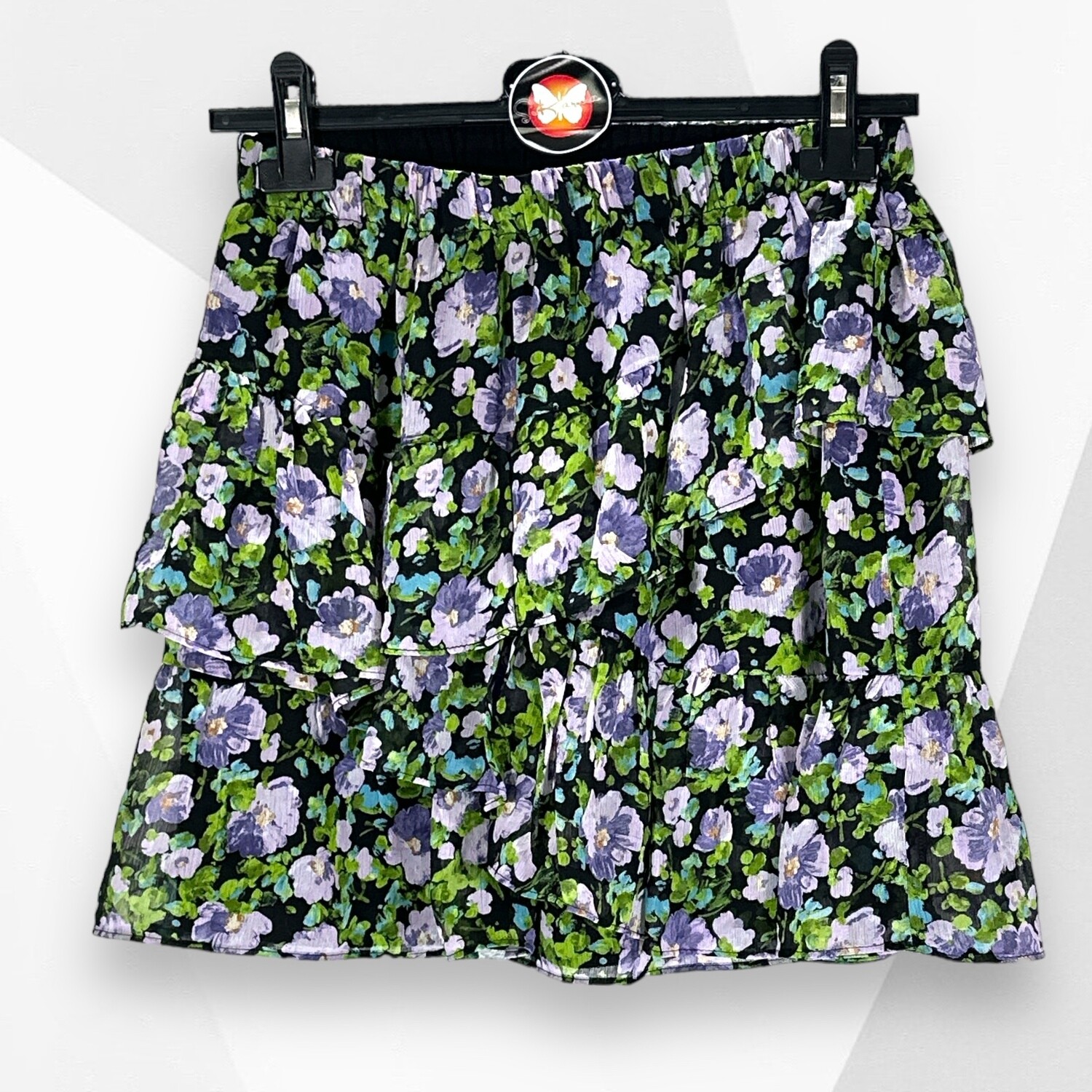 Falda de gasa de volantes STRADIVARIUS Talla S