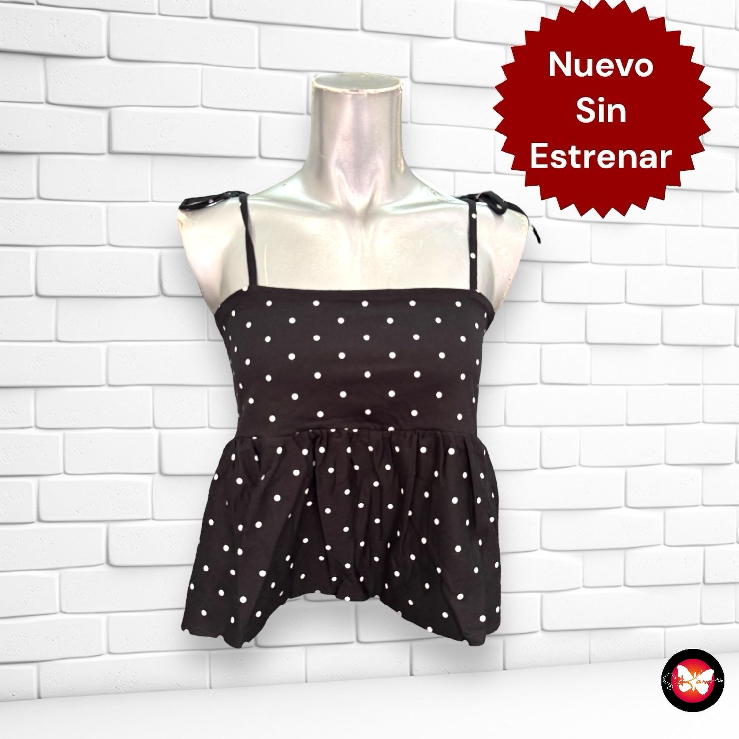Blusa de lunares SINSAY Talla XS