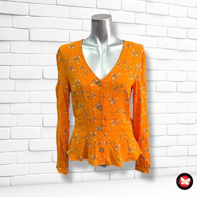 Camisa de manga larga con florecitas Talla S