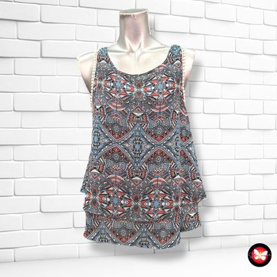 Blusa de tirantes con estampado Talla S