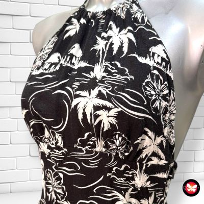 Vestido halter estampado BERSHKA Talla XS