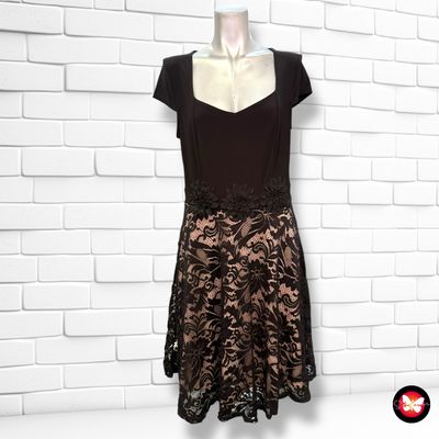 Vestido de noche con falda de encaje BODYFLIRT Talla 36/38