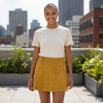 Falda de ante ZARA Talla S