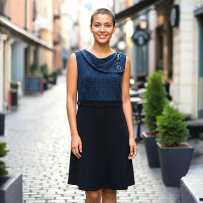 Vestido de entretiempo sin mangas D’AUVRY Talla 38