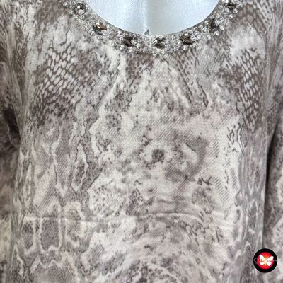 Jersey de manga larga animal print con pedrerÍa PUNTO ROMA Talla L