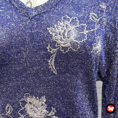 Jersey de noche con lurex con flores Talla M/L
