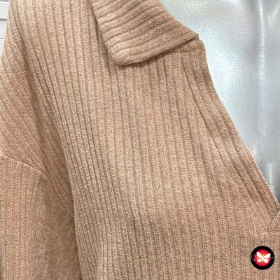 Jersey de manga larga canalé SHEIN Talla L