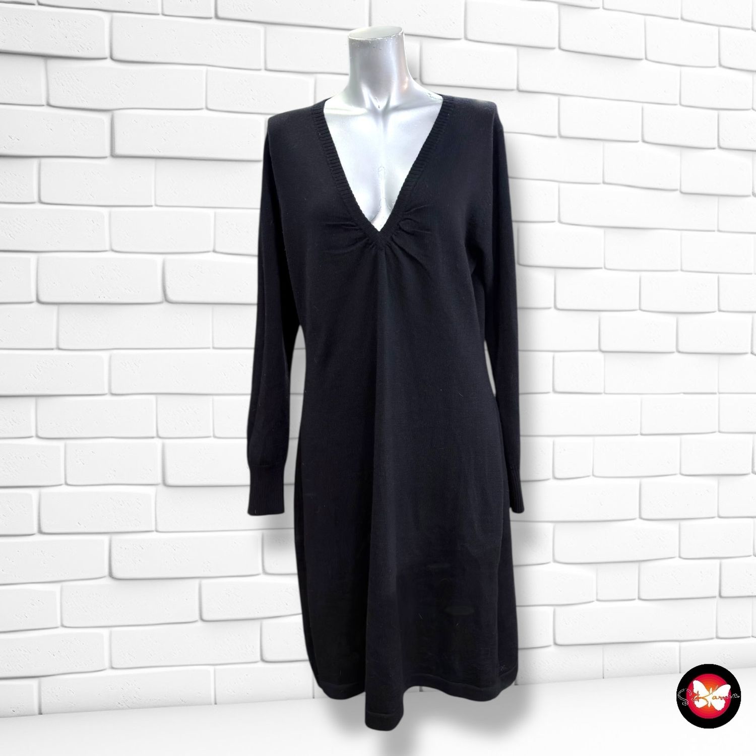 **HOY** Vestido de punto cuello en pico COLLEGE GLAN Talla XXL (pequeña)