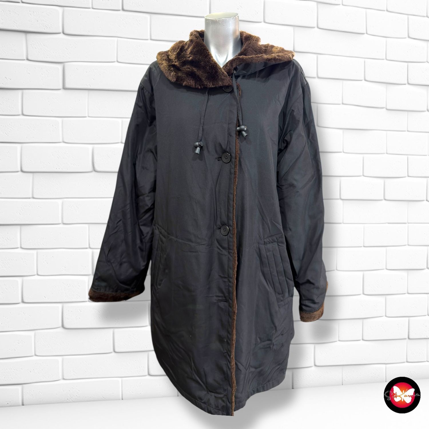 Chaquetón acolchado con pelo Talla /XL