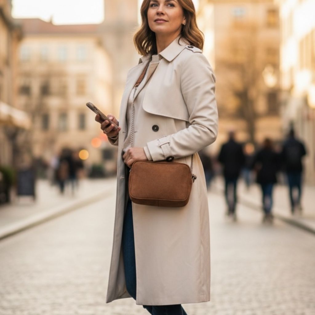 **HOY** Bolso bandolera tipo ante H&amp;M
