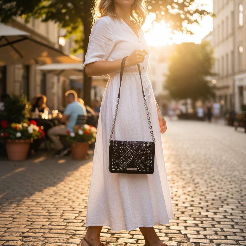 **HOY** Bolso bandolera con tachitas MARIAMARE