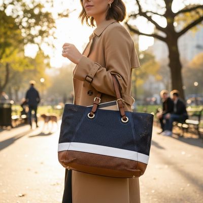 **HOY** Bolso de hombro tote bag tricolor