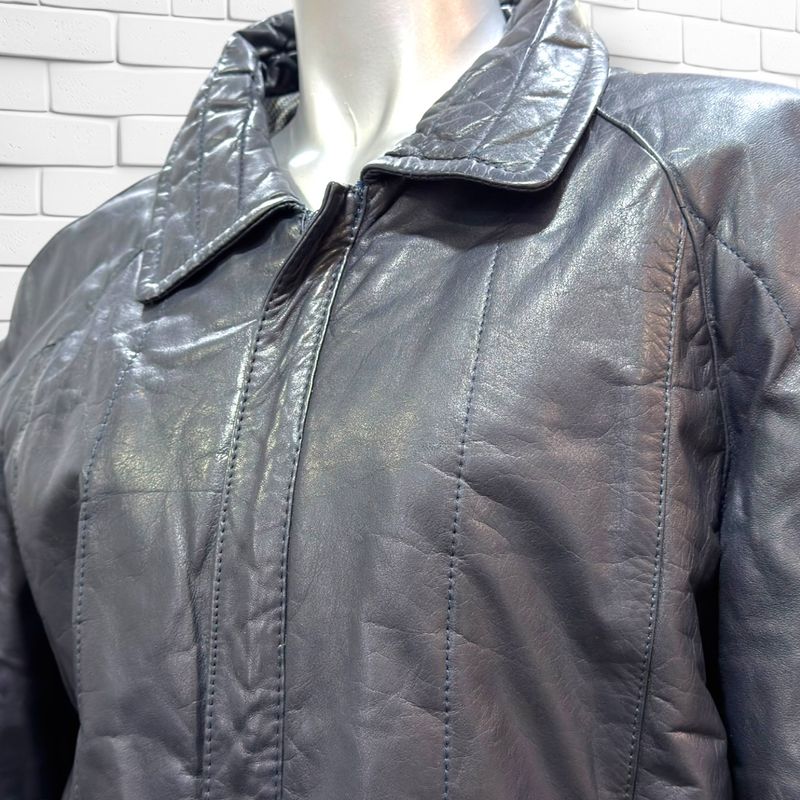 Cazadora de piel acolchada Talla Hombre S/M