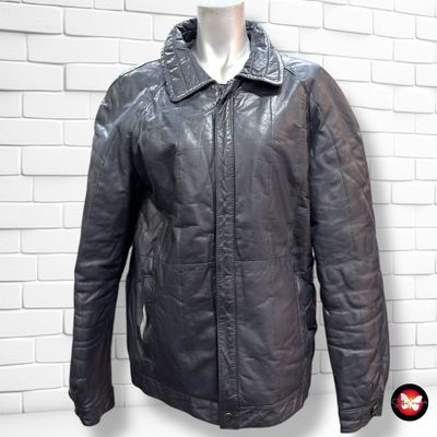 Cazadora de piel acolchada Talla Hombre S/M