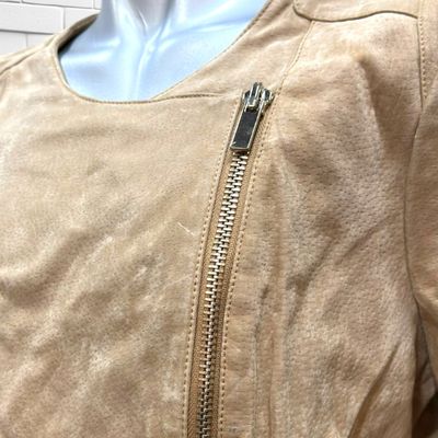 Cazadora biker de ante MANGO Talla XL (pequeña)