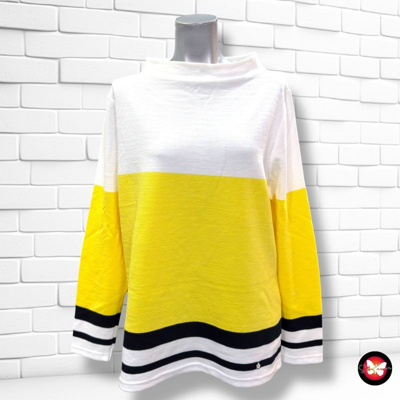 Sudadera GINA LAURA color Blanco, amarillo y negro Talla M