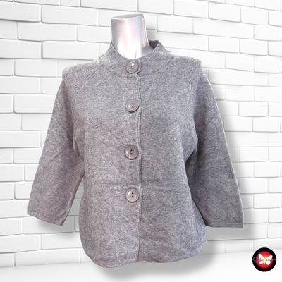 Chaqueta de punto de media manga  color Gris Talla ÚNICA