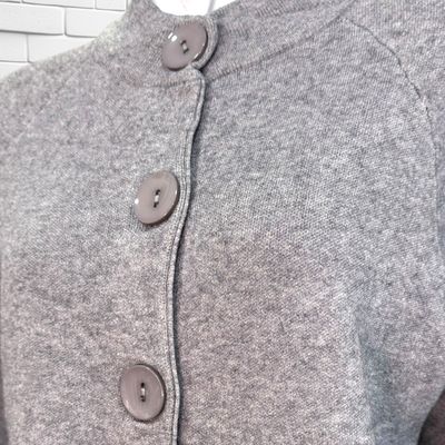 Chaqueta de punto de media manga  color Gris Talla ÚNICA