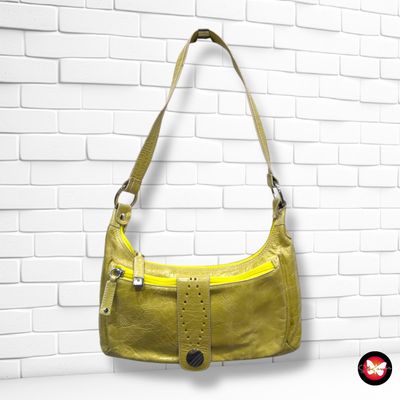 Bolso de hombro de piel ENTRÀ color Lima Talla PEQUEÑO
