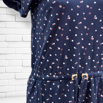 Vestido de manga corta estampado  GINA color Azul Talla 42