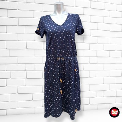 Vestido de manga corta estampado  GINA color Azul Talla 42