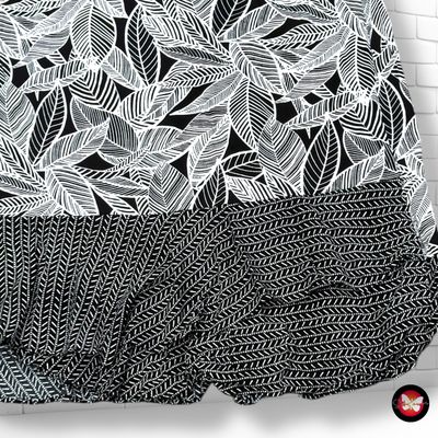 Falda BONMARCHÉ color Negro y blanco Talla 52 (UK24)