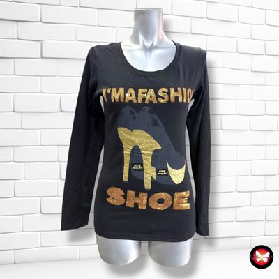 Camiseta de manga larga con estampado EROS color Negro Talla S