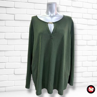 **HOY** Blusa de manga larga CORTEFIEL color Verde Talla XXL