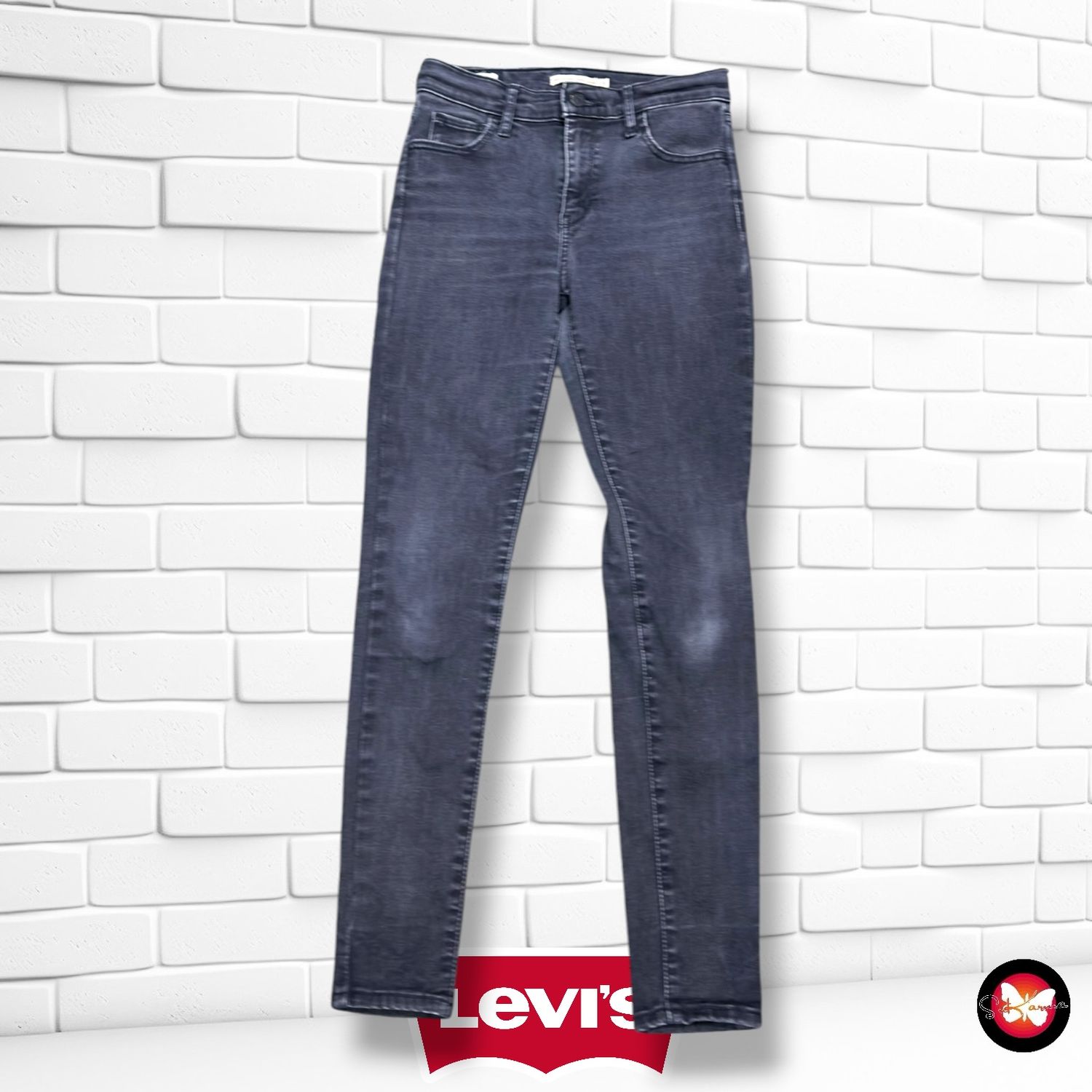 Pantalón 720 HIGH RISE SUPER SKINNY LEVI’S color Negro vaquero Talla S (W26)