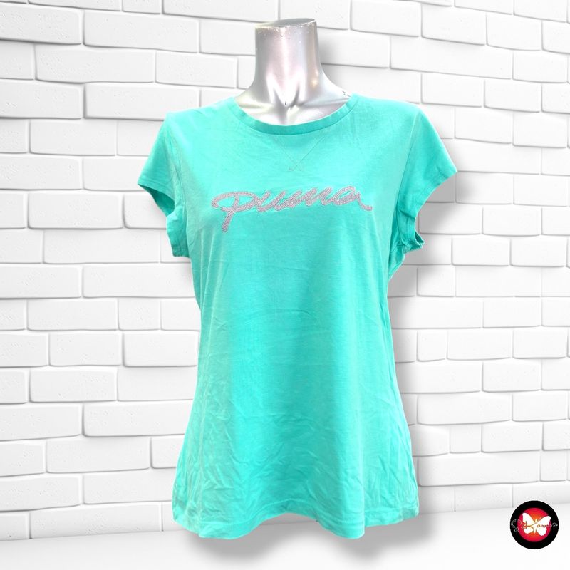Camiseta de manga corta  PUMA color Verde Talla XL (pequeña)