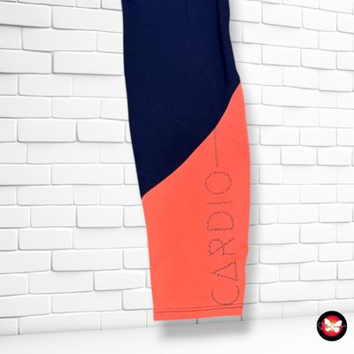 Mallas deportivas DOMYOS color Azul marino y naranja Talla XS