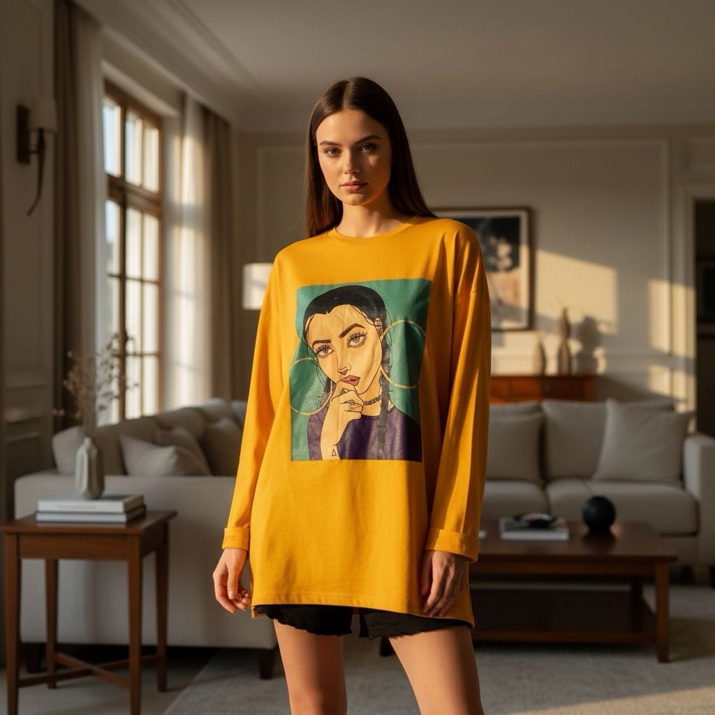 Camiseta de media manga SHEIN color Amarillo Talla 0XL