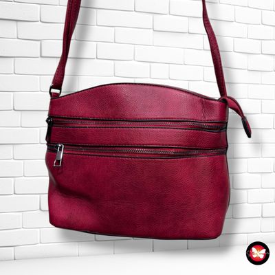 Bolso bandolera  color Granate Talla PEQUEÑO