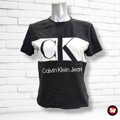 Camiseta de manga corta CALVIN KLEIN color Negro y blanco Talla S