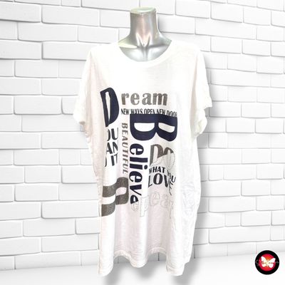 Camiseta de manga corta MIA MODA color Blanco Talla 50