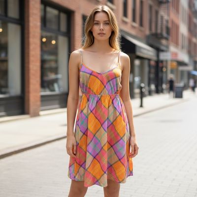 Vestido de cuadros H&M color Varios Talla 36