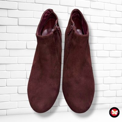 Botines de tacón tpo ante GRACELAND color Granate Talla Calzado 39