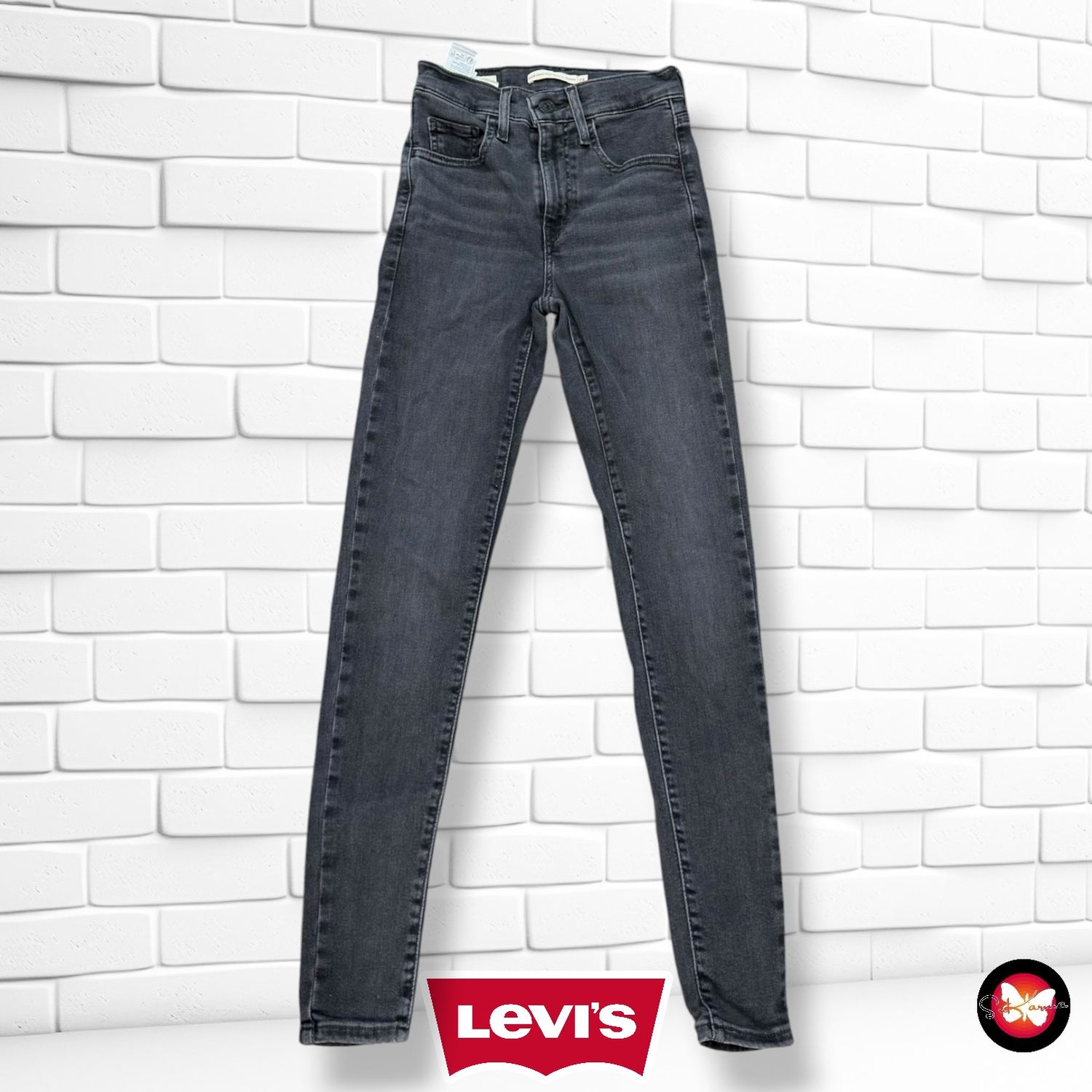 Pantalón 720 HIGH RISE SUPER SKINNY LEVI’S color Gris vaquero Talla XS (W24)