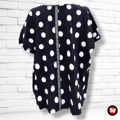 Camiseta de manga corta con lunares OPUS color Azul marino y blanco Talla 42 (muy grande)