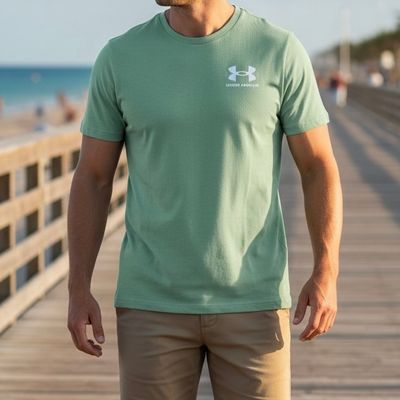 Camiseta de manga corta UNDER ARMOUR color Verde Talla Hombre S