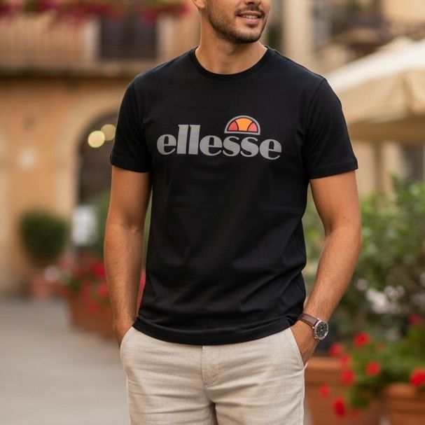 Camiseta de manga corta ELLESSE color Negro Talla Hombre XS
