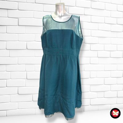 Vestido de ceremonia color Petróleo Talla 44