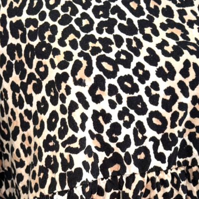 Vestido animal print de algodón ASOS color Crema y negro Talla 34 (muy grande)