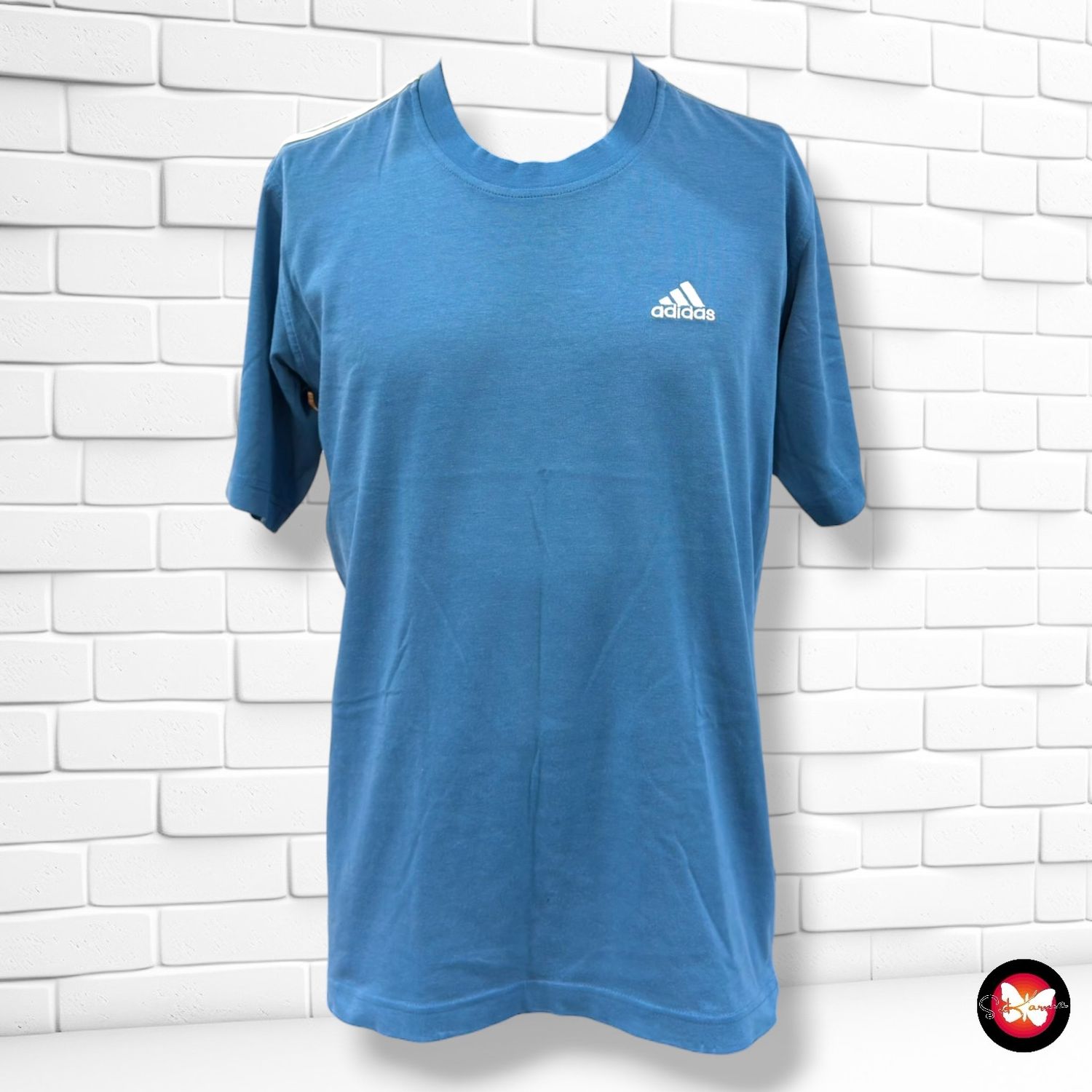 Camiseta de manga corta ADIDAS color Celeste Talla Hombre L