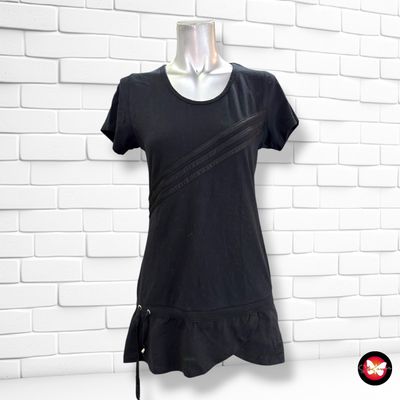 Camiseta de manga corta tipo vestidito ADIDAS color Negro Talla XL (muy pequeña)